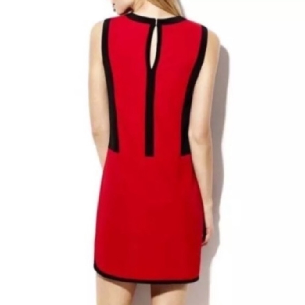 Vince Camuto Red Color Block Keyhole Back Dress - image 3
